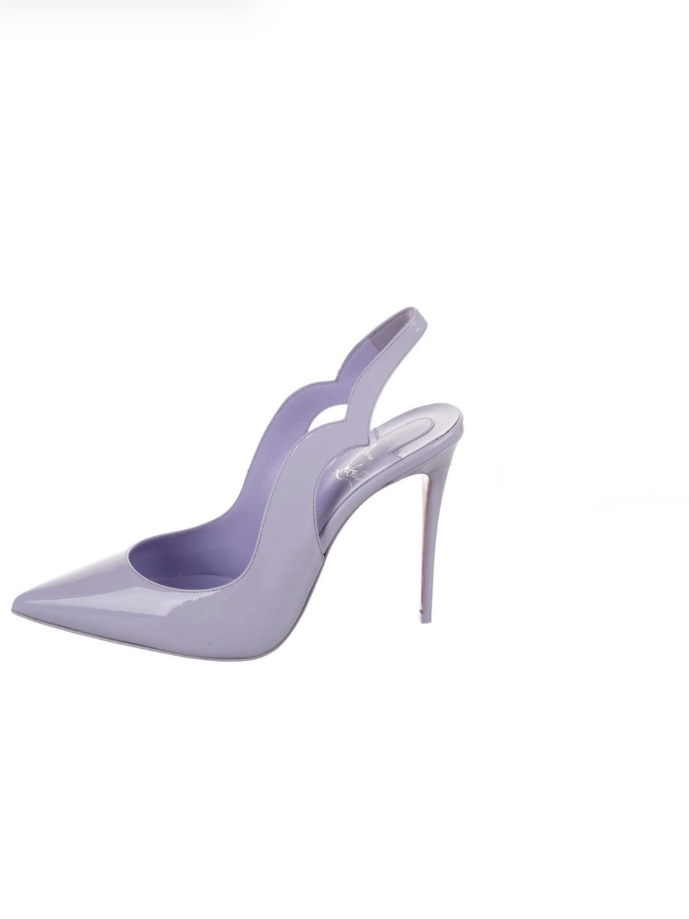 Christian Louboutin Lilac Patent Slingback Pointed-Toe Stilettos